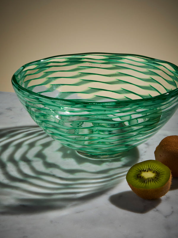 Antique and Vintage - 1930s Carlo Scarpa for Venini Glass Bowl - Green - ABASK