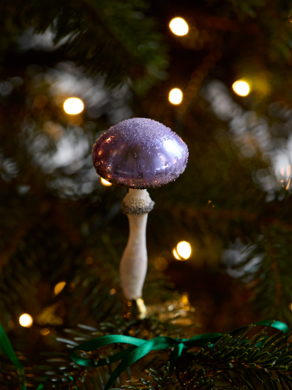 ABASK Decorations - Mushroom Hand-Blown Glass Clip-On Tree Decorations (Set of 8) - Multiple - ABASK