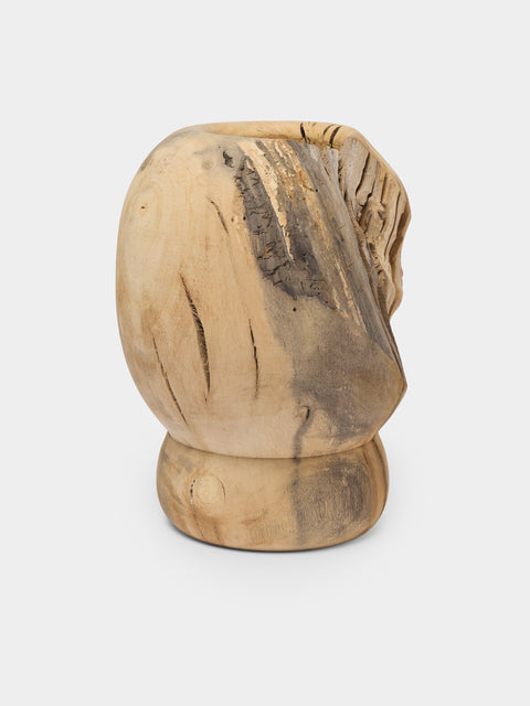Thursday Furniture - Hand-Turned Fig Vase (7.5in/19cm) - Natural - ABASK - 