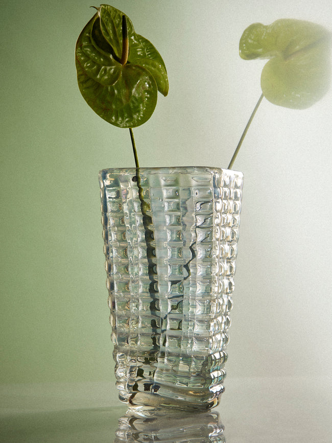 Antique and Vintage - 1950 Ercole Barovier Mold-Blown Vase - Clear - ABASK