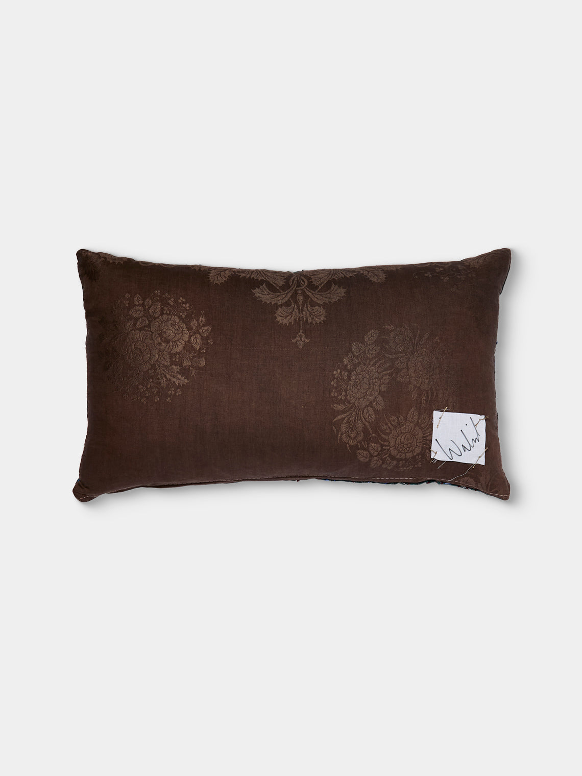 By Walid - 18th-Century English Embroidery Damask Pillow (19.5in/50cm) - Multiple - ABASK