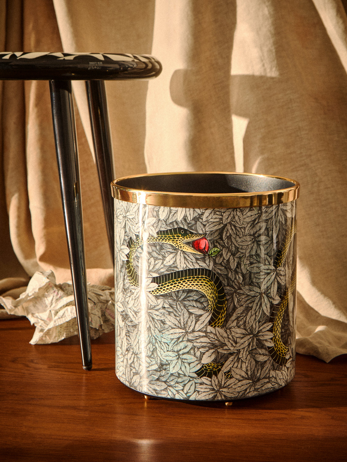 Fornasetti - Peccato Orginale Iron Wastepaper Bin - Multiple - ABASK