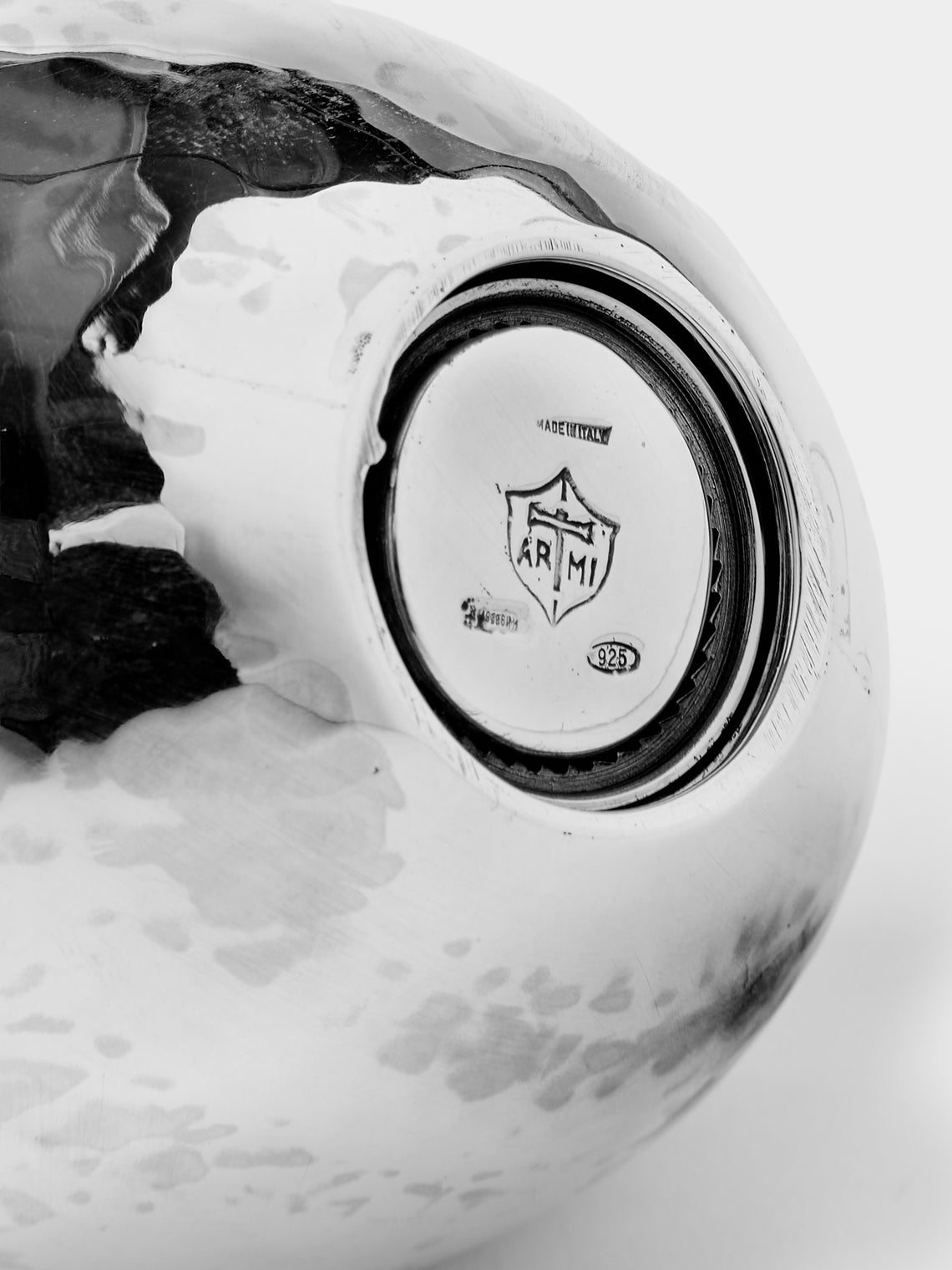 Milanese Silver - Eggplant Sterling Silver Pepper Mill - Silver - ABASK