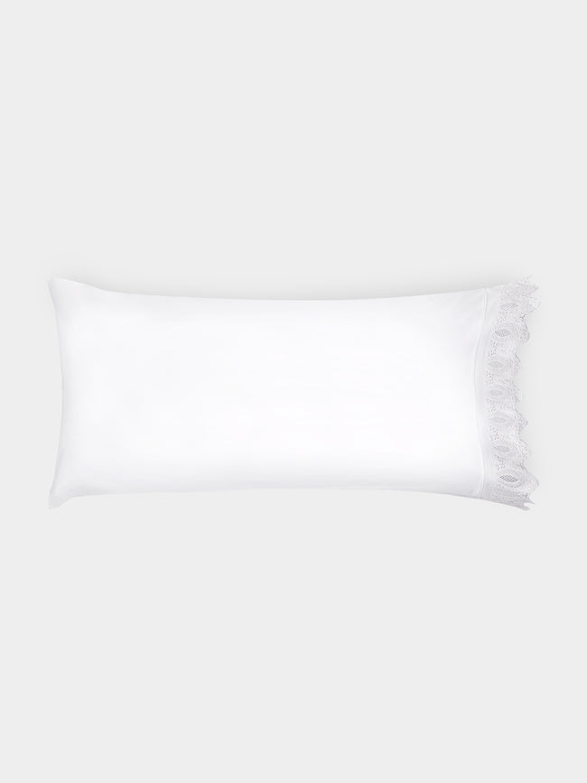 Los Encajeros - Set of 2 Mimi Lace-Appliqué Cotton King Pillowcases (56cm x 102cm) -  - ABASK - 