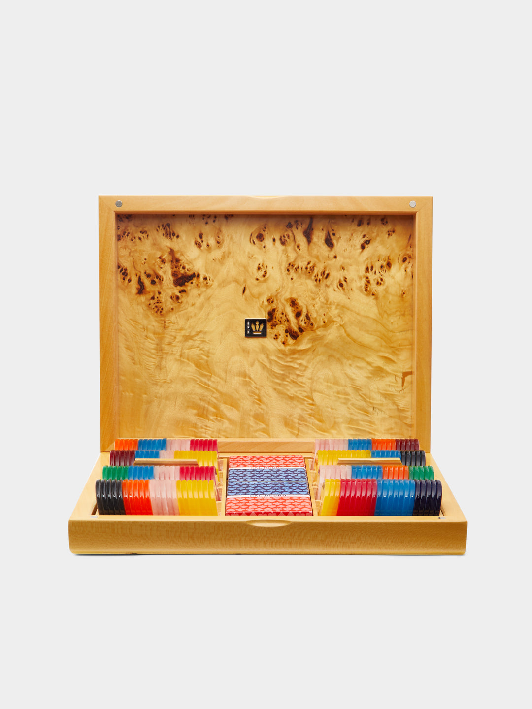 Dal Negro Burlwood Poker Set