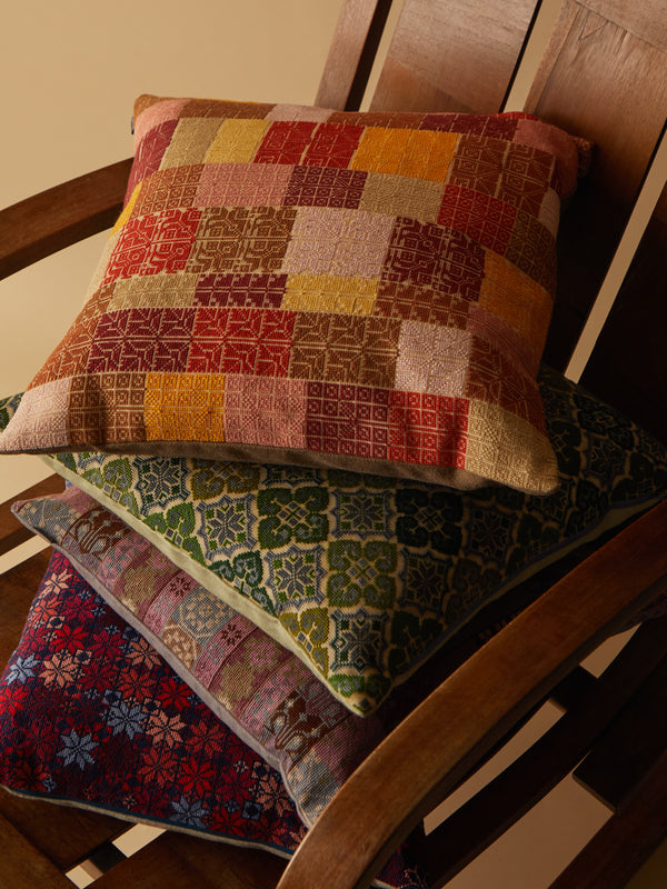 Kissweh - Rima Hand-Embroidered Cotton Cushion -  - ABASK