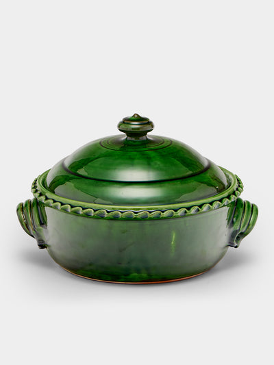 Poterie de Cliousclat - Slipware Lidded Pot - Green - ABASK - 