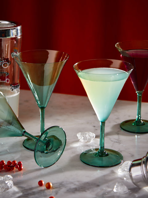 Antique and Vintage - 1930s Venetian Crystal Martini Glasses (Set of 6) -  - ABASK