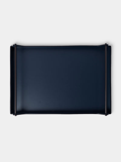RUDI - Circuit Leather Tray (24in/60.5cm) - Blue - ABASK - 