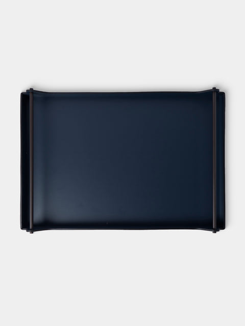 RUDI - Circuit Leather Tray (24in/60.5cm) - Blue - ABASK - 
