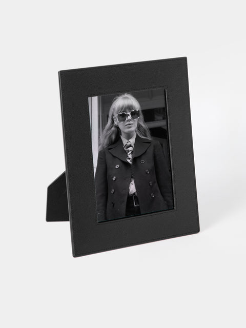 Giobagnara - Peter Leather Photo Frame (5x7") - Black - ABASK - 