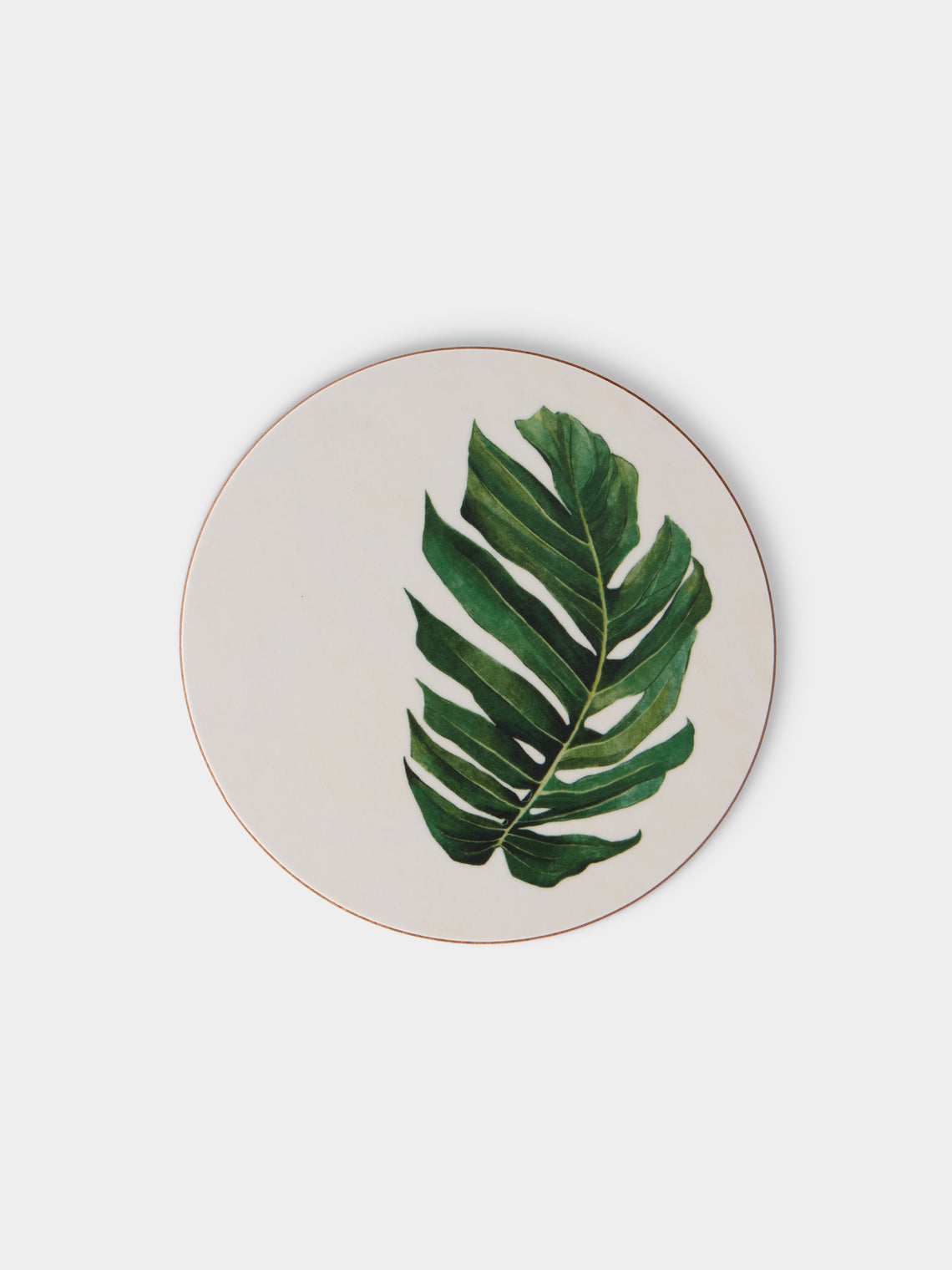 HestiaLiving - | Set of 4 | Palm Tree Wood Coasters - Green - ABASK