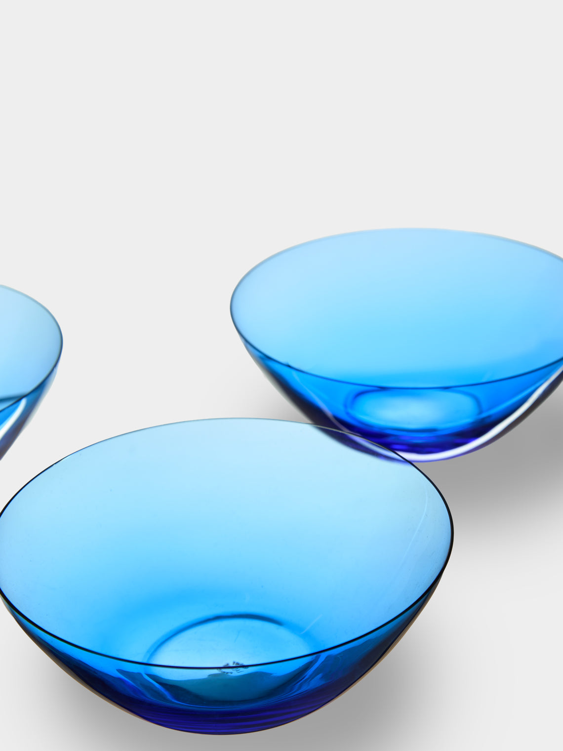 Antique and Vintage - 1970s Lalique Glass Dessert Bowls (Set of 6) - Blue - ABASK