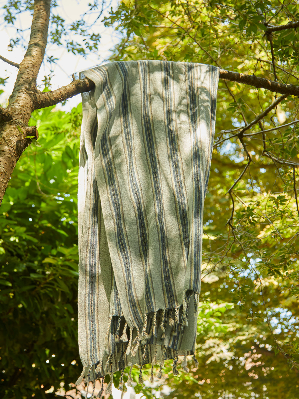 Mizar & Alcor - Luna Handwoven Linen and Cotton Towels (Set of 2) - Blue - ABASK