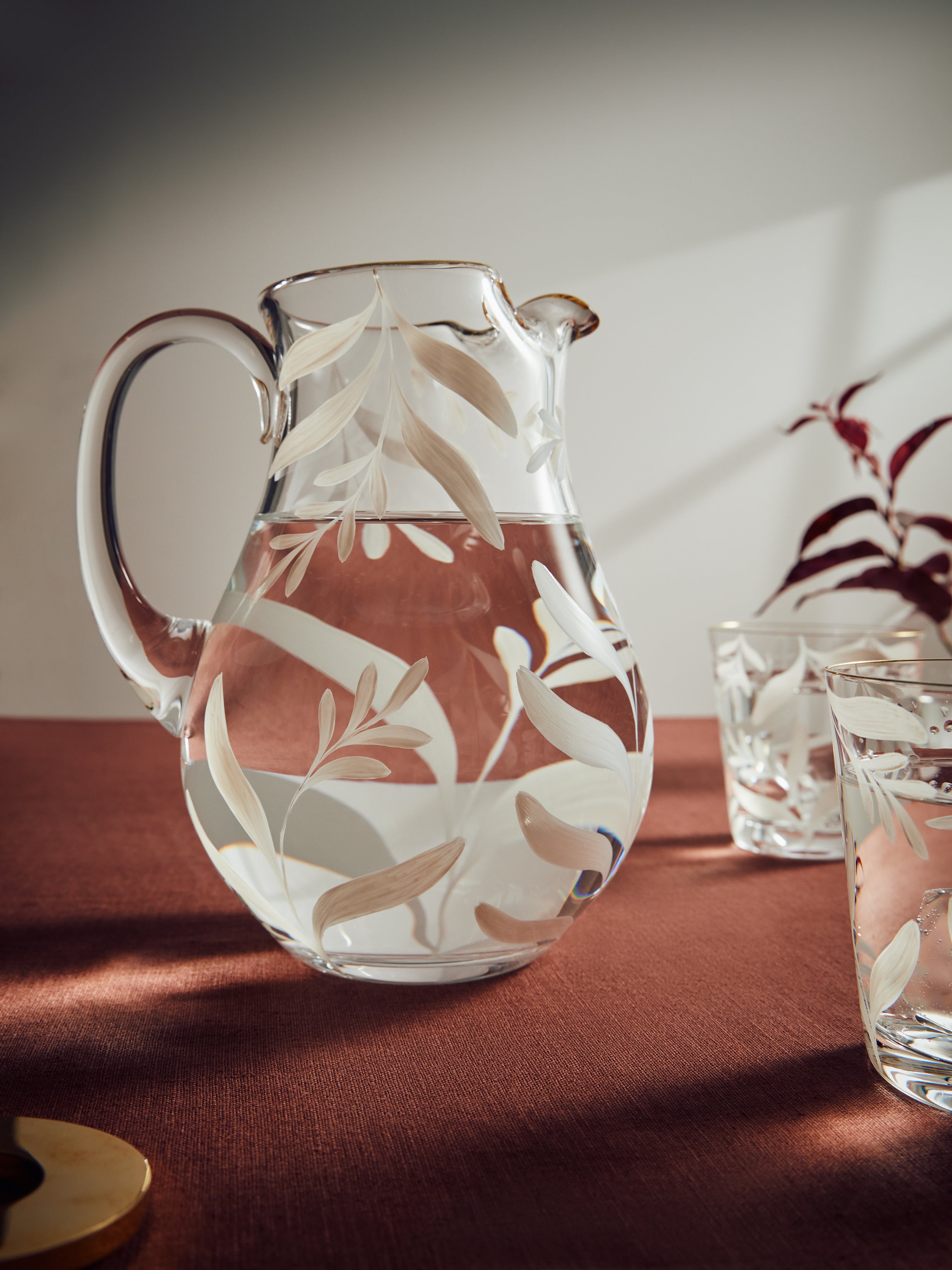 Saanen Hand-Painted Crystal Jug