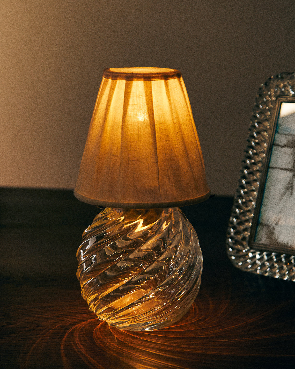 Yali Glass - Twist Bar Hand-Blown Murano Glass Portable Lamp - Clear - ABASK