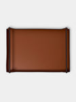 RUDI - Circuit Leather Tray (24in/60.5cm) - Brown - ABASK - 