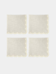 HMA | Blank Space - Bluebell Embroidered Linen Napkins (Set of 4) -  - ABASK - 