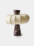 Zavadski - Andorra Art Deco Stone and Fabric Table Lamp - Red - ABASK - 