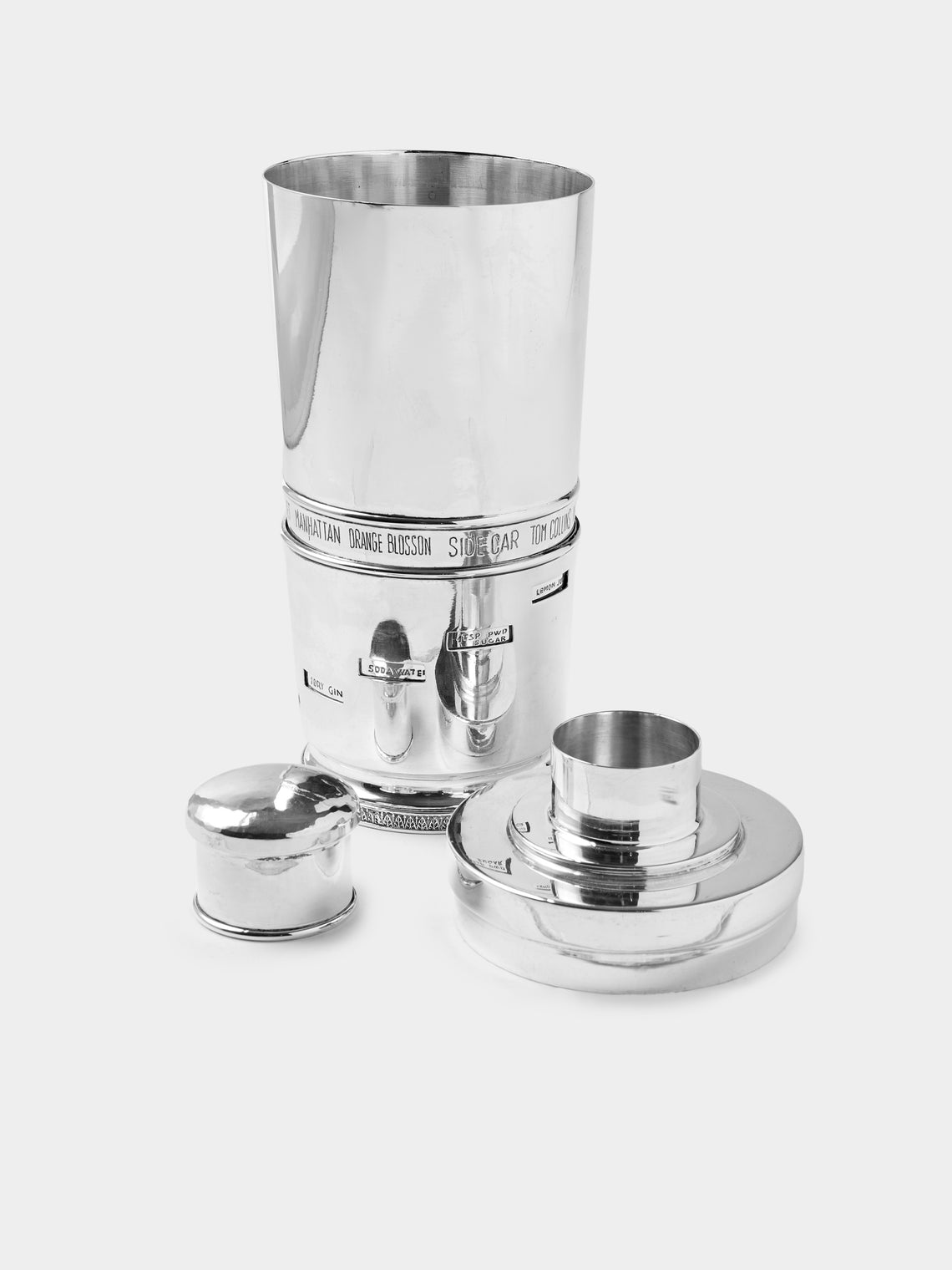 Antique and Vintage - 1940s Malabo Solid Silver Cocktail Shaker - Silver - ABASK