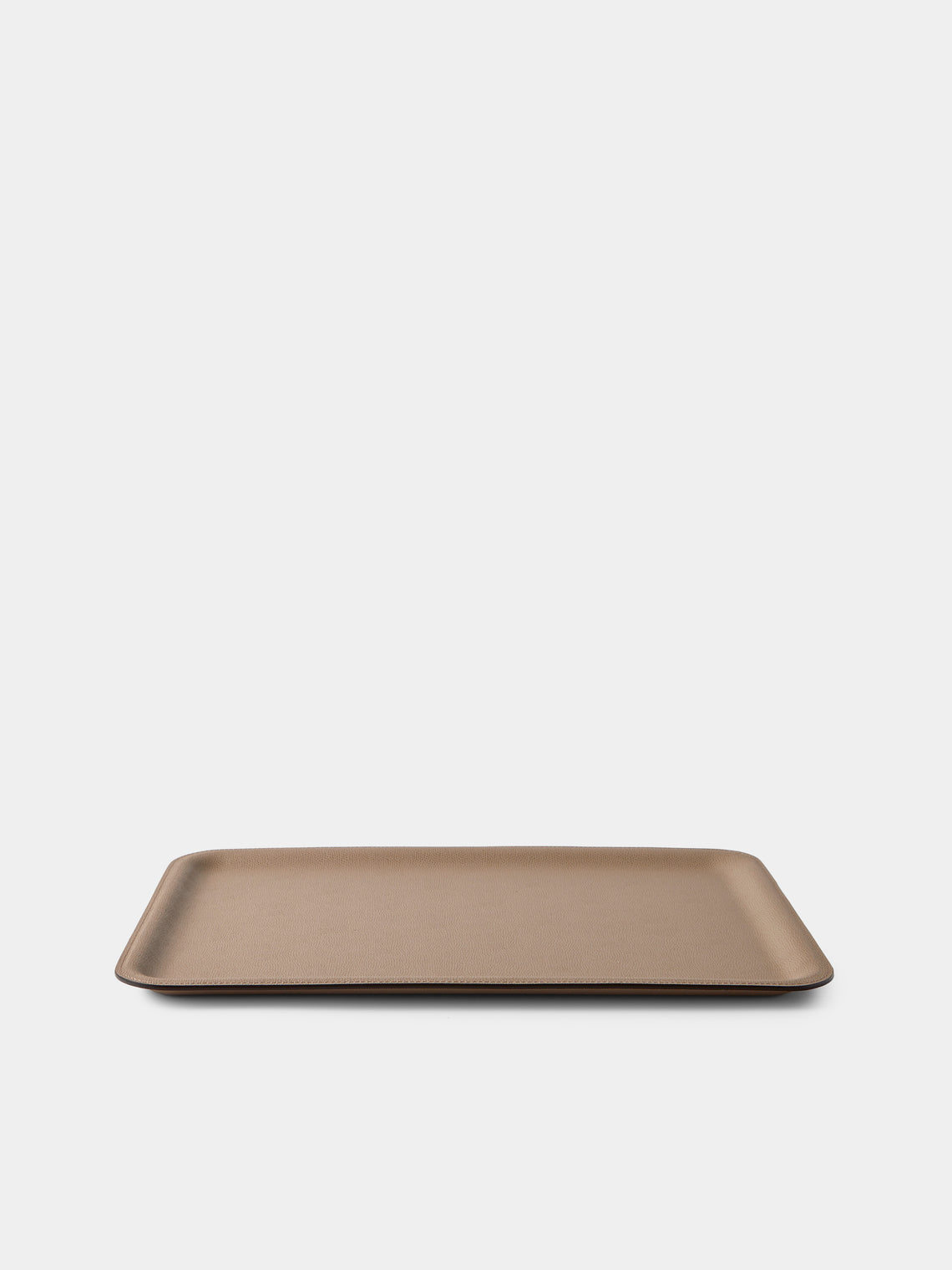 Giobagnara - Miramar Leather Tray (18in/45.5cm) - Beige - ABASK