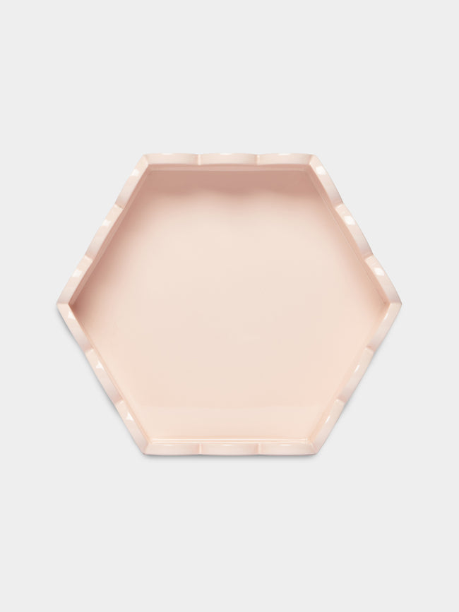 Scarlett And Sallis - Lacquered Small Scalloped Tray -  - ABASK - 