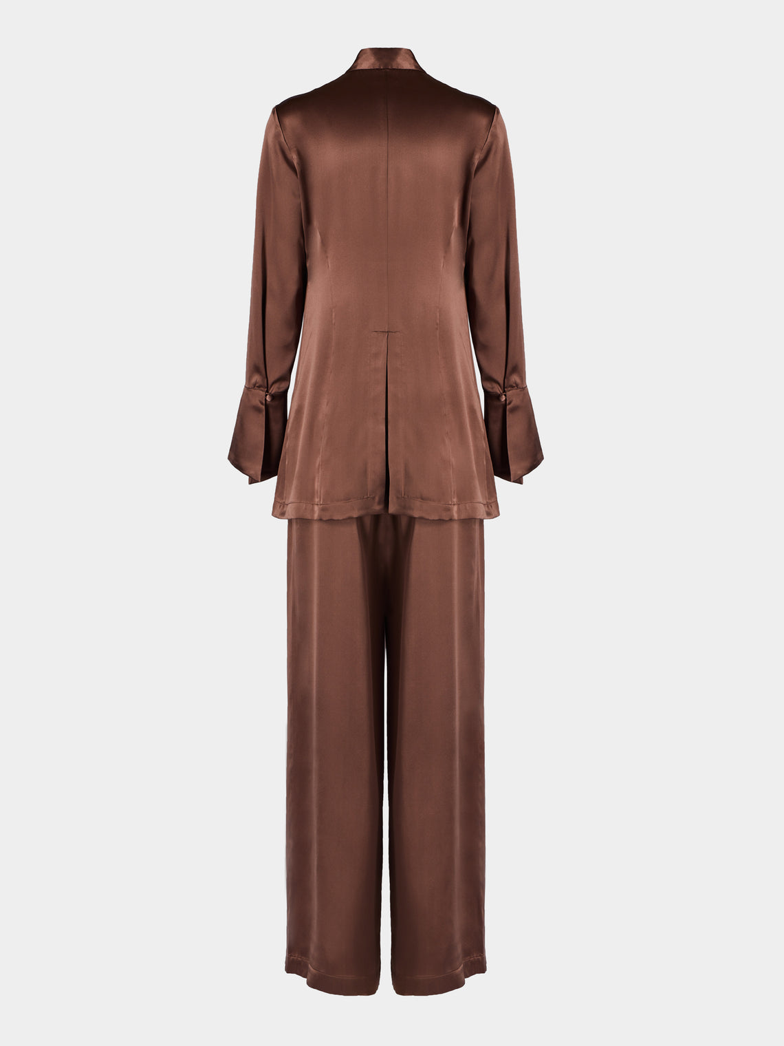 Loretta Caponi - Azalea Silk Pajama Set - Brown - ABASK