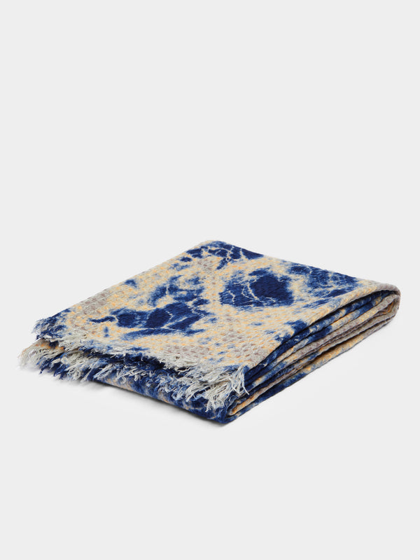 Suzusan - Shibori Waffle Linen Throw -  - ABASK