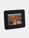 Otzi Studio - Billet Leather & Wood Photo Frame Landscape (7x5 inch Photo) - Black - ABASK - 