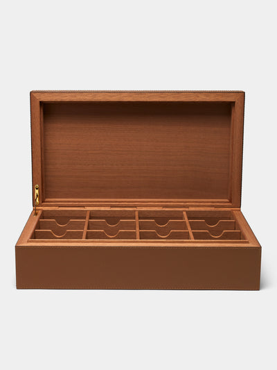 Giobagnara - Leather Large Tea Box - Brown - ABASK - 