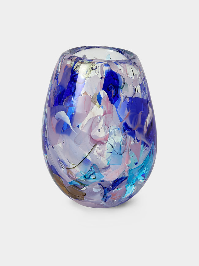 David Valner - Recovered History Hand-Blown Glass Vase (8in/20cm) - Multiple - ABASK - 