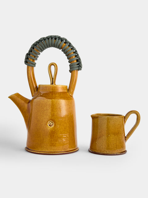 Neville Tatham - Slipware Teapot and Creamer - Yellow - ABASK - 