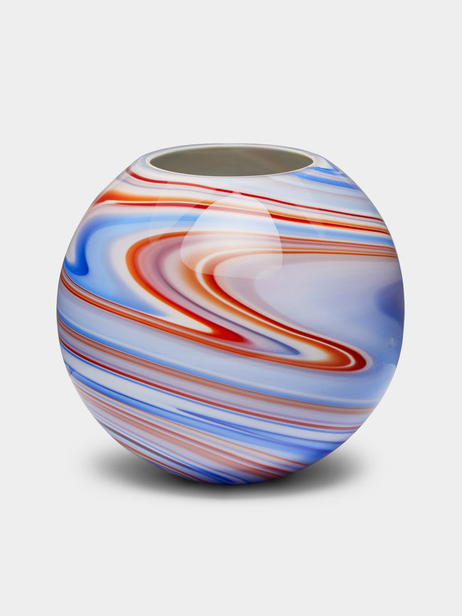 Carlo Moretti - Archive Revival Sphere Hand-Blown Marbled Murano Glass Vase -  - ABASK - 
