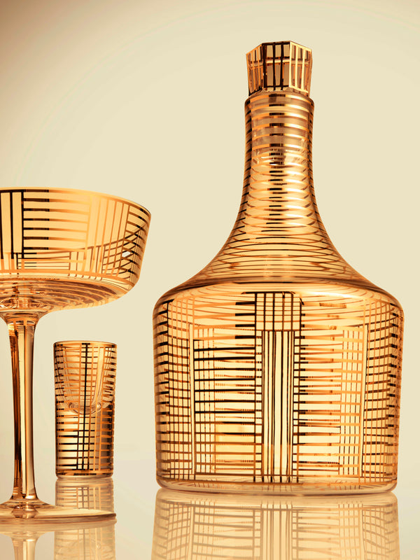 Lobmeyr - Series B Hand-Painted Crystal Decanter - Gold - ABASK