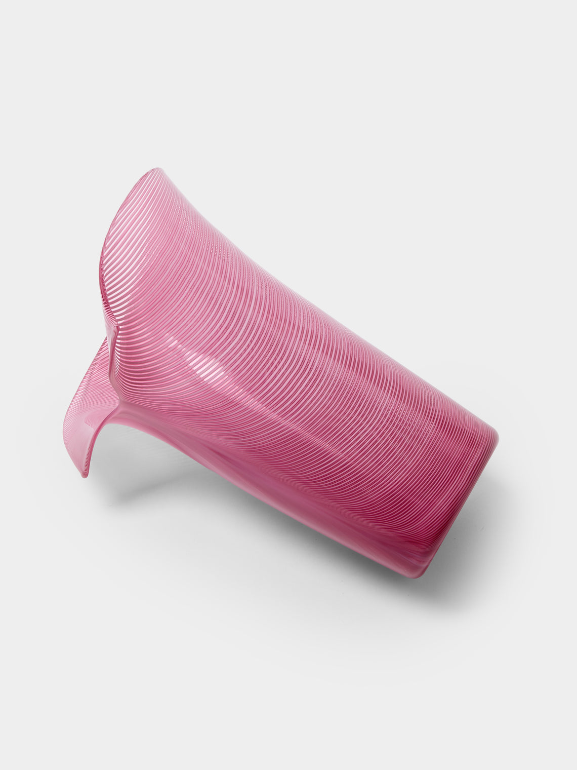 Antique and Vintage - 1980s Venini Glass Vase (11in/28cm) - Pink - ABASK