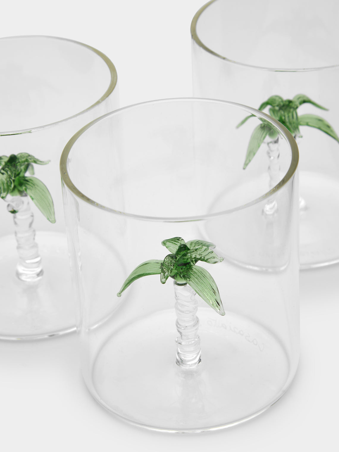 Casarialto - Palm Tree Hand-Blown Murano Glass Tumblers (Set of 4) -  - ABASK