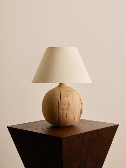 Jamie Gaunt Designs - No. 3 Ball Natural Oak Table Lamp - Natural - ABASK