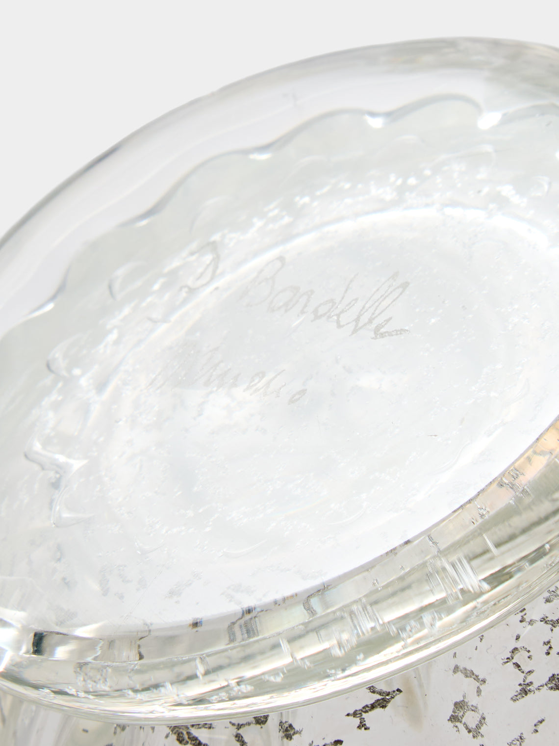 Antique and Vintage - 1980s Murano Glass Bowl - Clear - ABASK