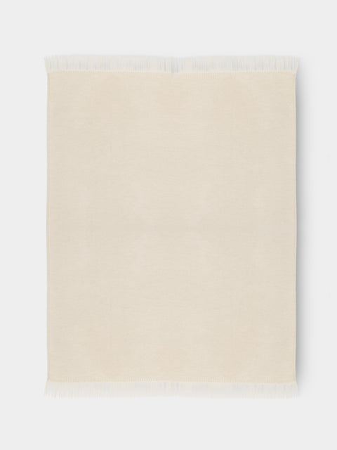 Alonpi - Melrose Cashmere Throw (75in/1.9m) - White - ABASK