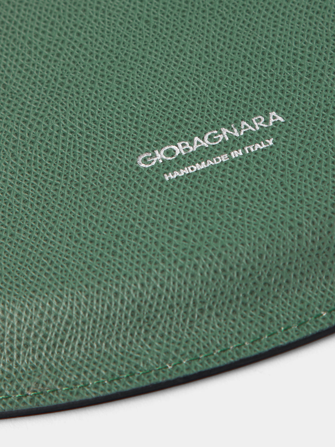 Giobagnara - Miramar Leather Oval Tray (13in/33cm) - Green - ABASK