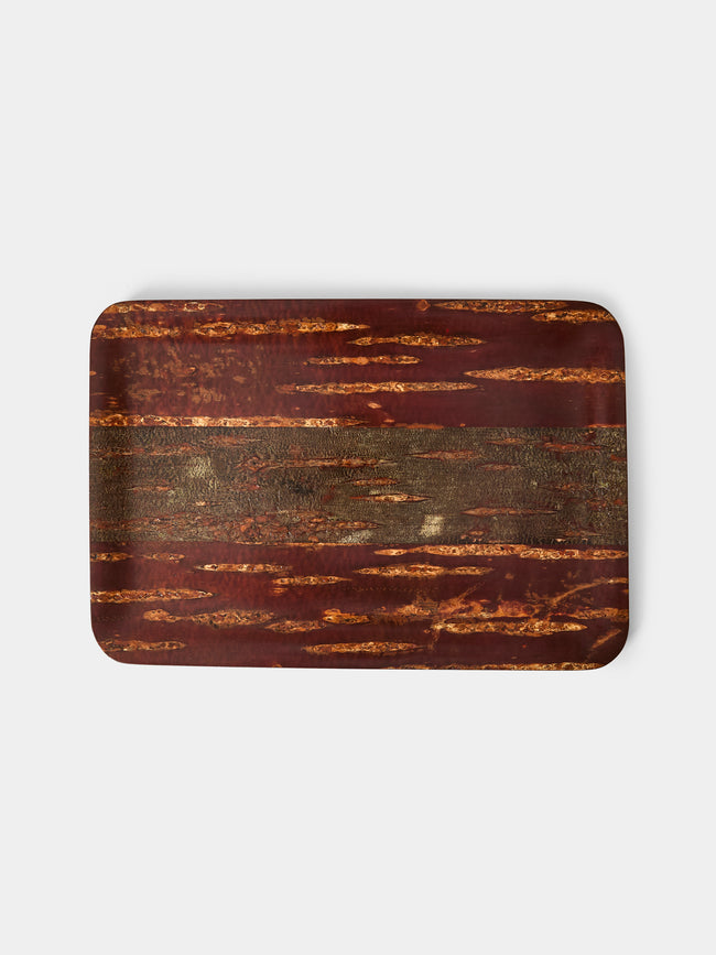 Denshiro - Cherry Bark Two-Tone Tray (14in/36cm) - Brown - ABASK