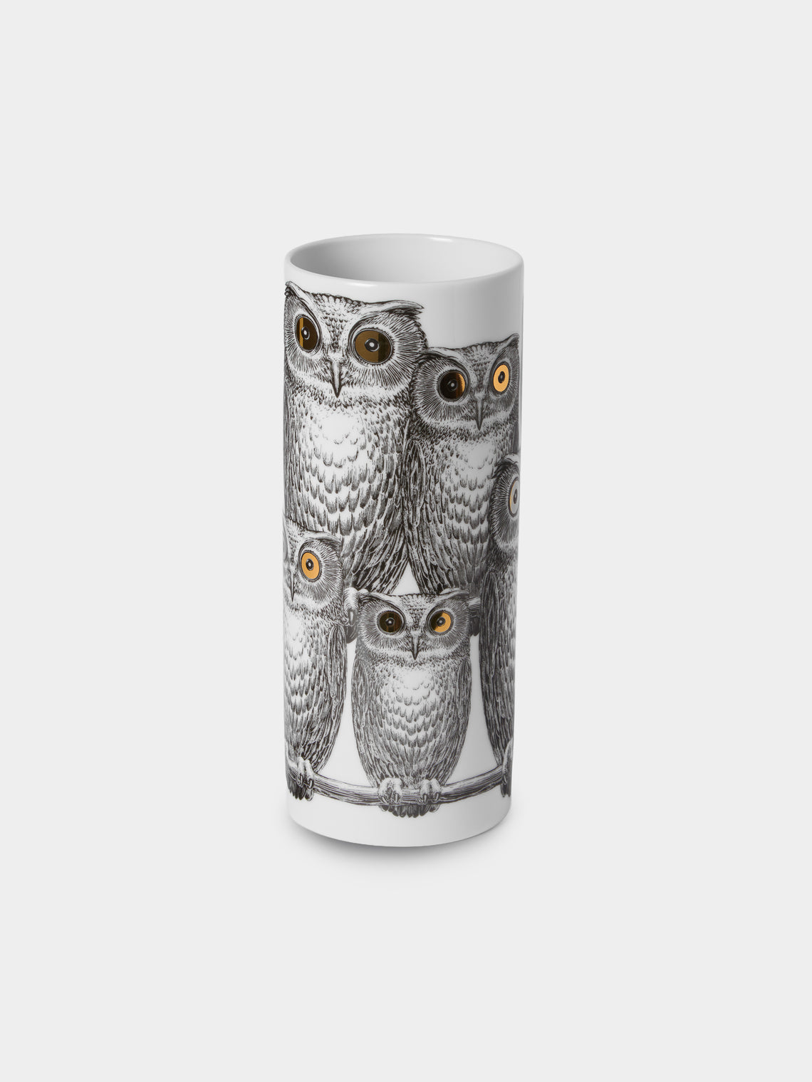 Fornasetti - Civette Porcelain Vase (8.5in/22cm) - Multiple - ABASK - 