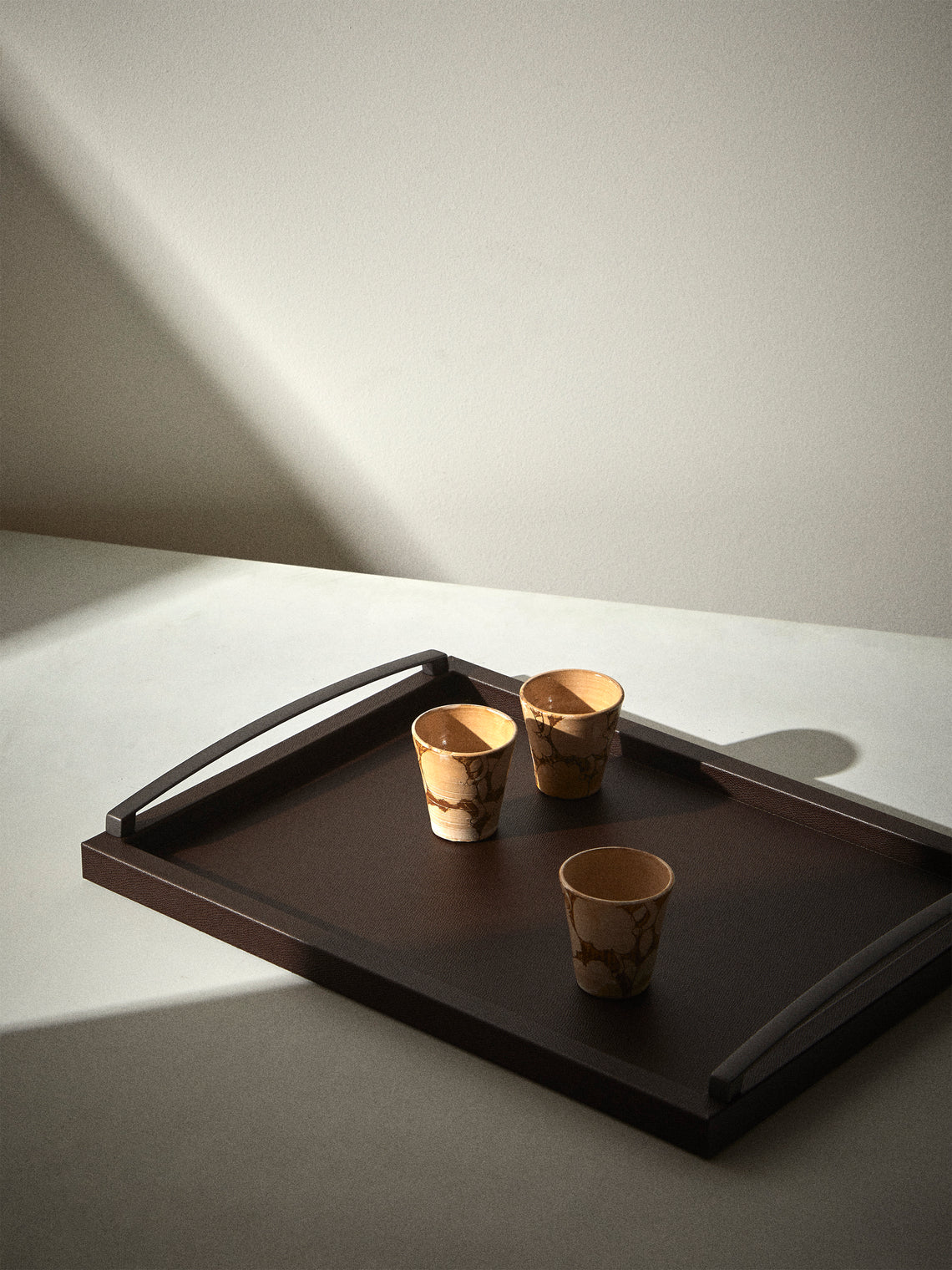 Pinetti - Academia Leather Tray (19.5in/50cm) - Brown - ABASK