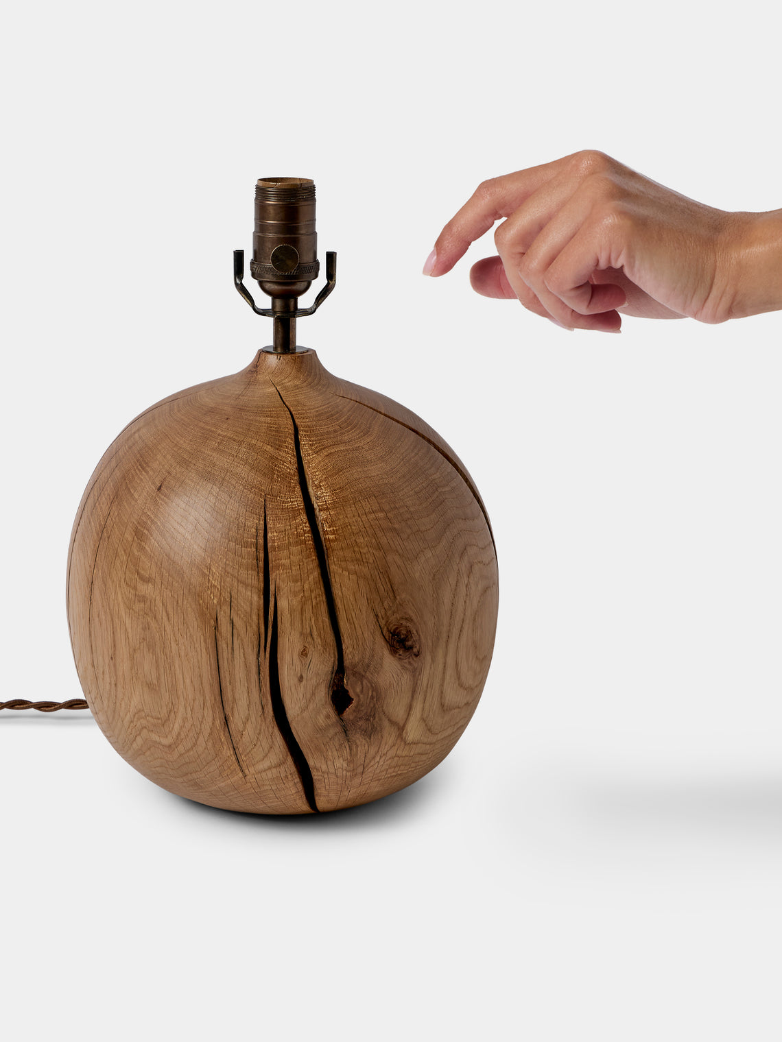 Jamie Gaunt Designs - No. 3 Ball Natural Oak Table Lamp - Natural - ABASK