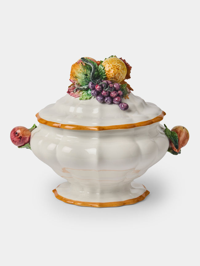 Fioravola - Fruits Hand-Painted Ceramic Tureen - White - ABASK - 