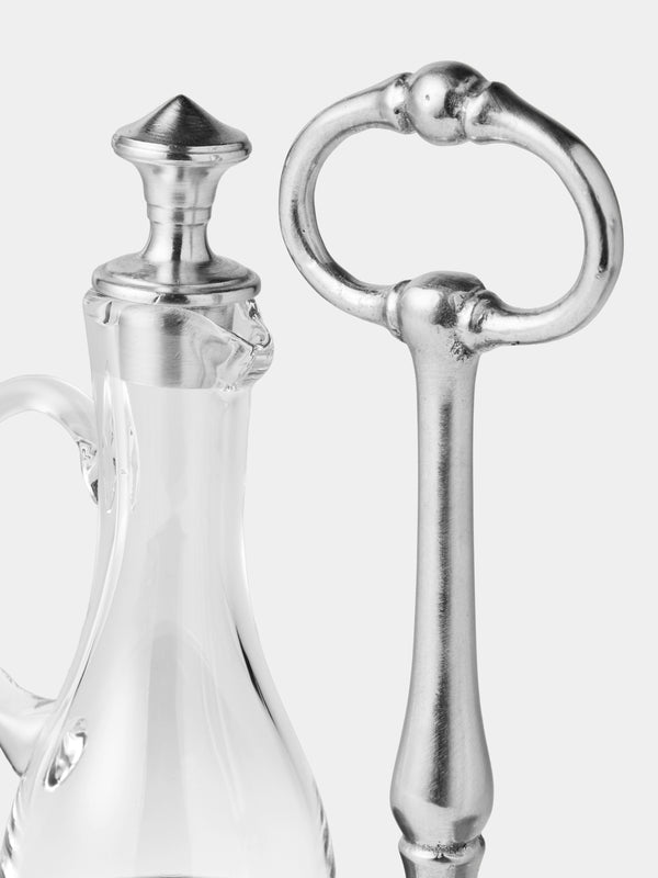 Cosi Tabellini - Todi Pewter Oil and Vinegar Set - Silver - ABASK