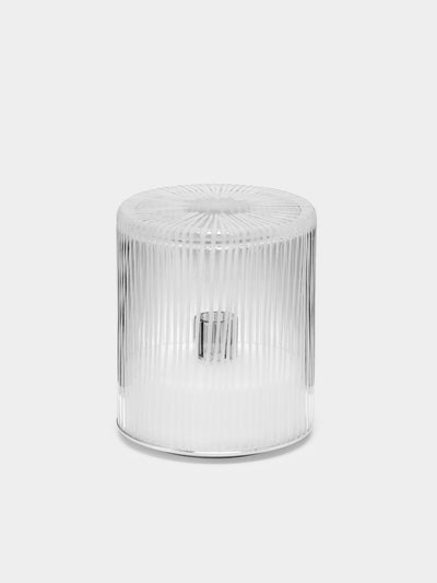 Green Wolf Lighting - Inciso Hand-Blown Murano Glass Portable Table Light - White - ABASK - 