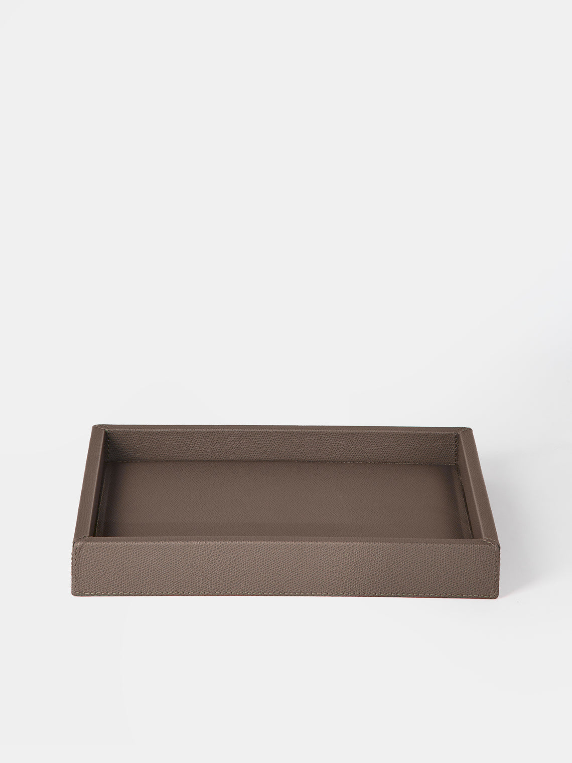 Giobagnara - Soft Leather Valet Tray (11in/28.5cm) - Gray - ABASK - 