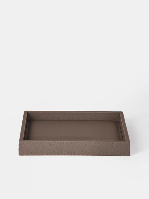 Giobagnara - Soft Leather Valet Tray (11in/28.5cm) - Gray - ABASK - 