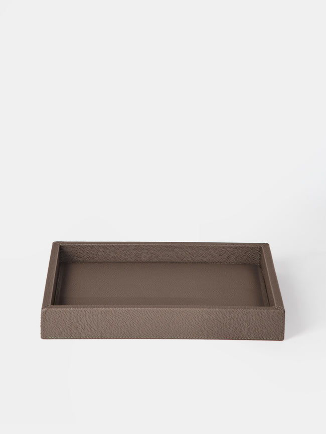 Giobagnara - Soft Leather Valet Tray (11in/28.5cm) - Gray - ABASK - 